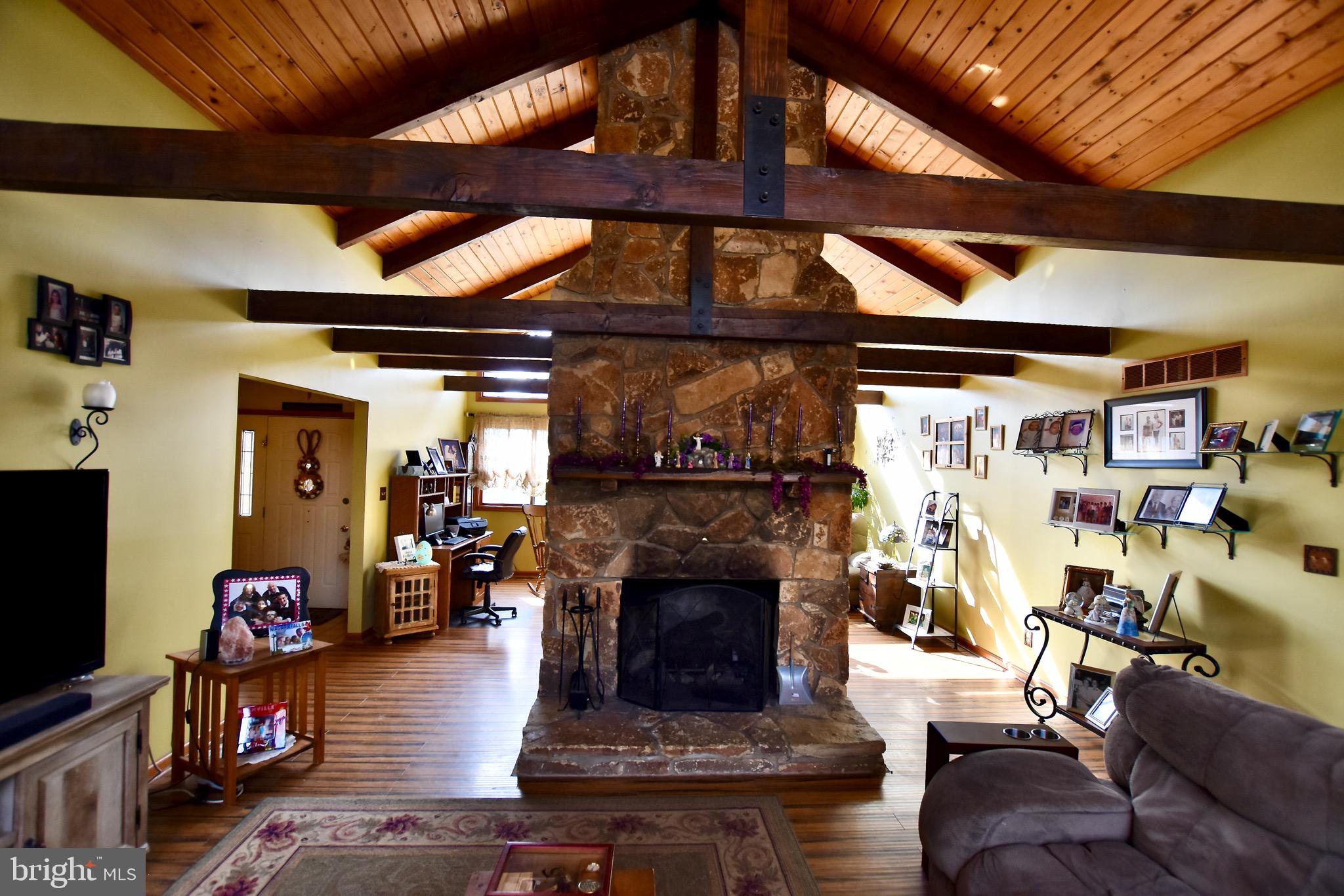 109 Hunter Drive Newfield, NJ 08344 - Photo 5 of 36 Great room Stone Fireplace