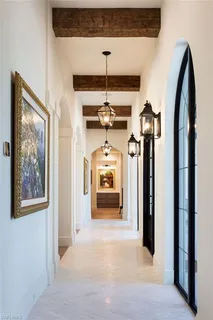 a view of a hallway with a elevator