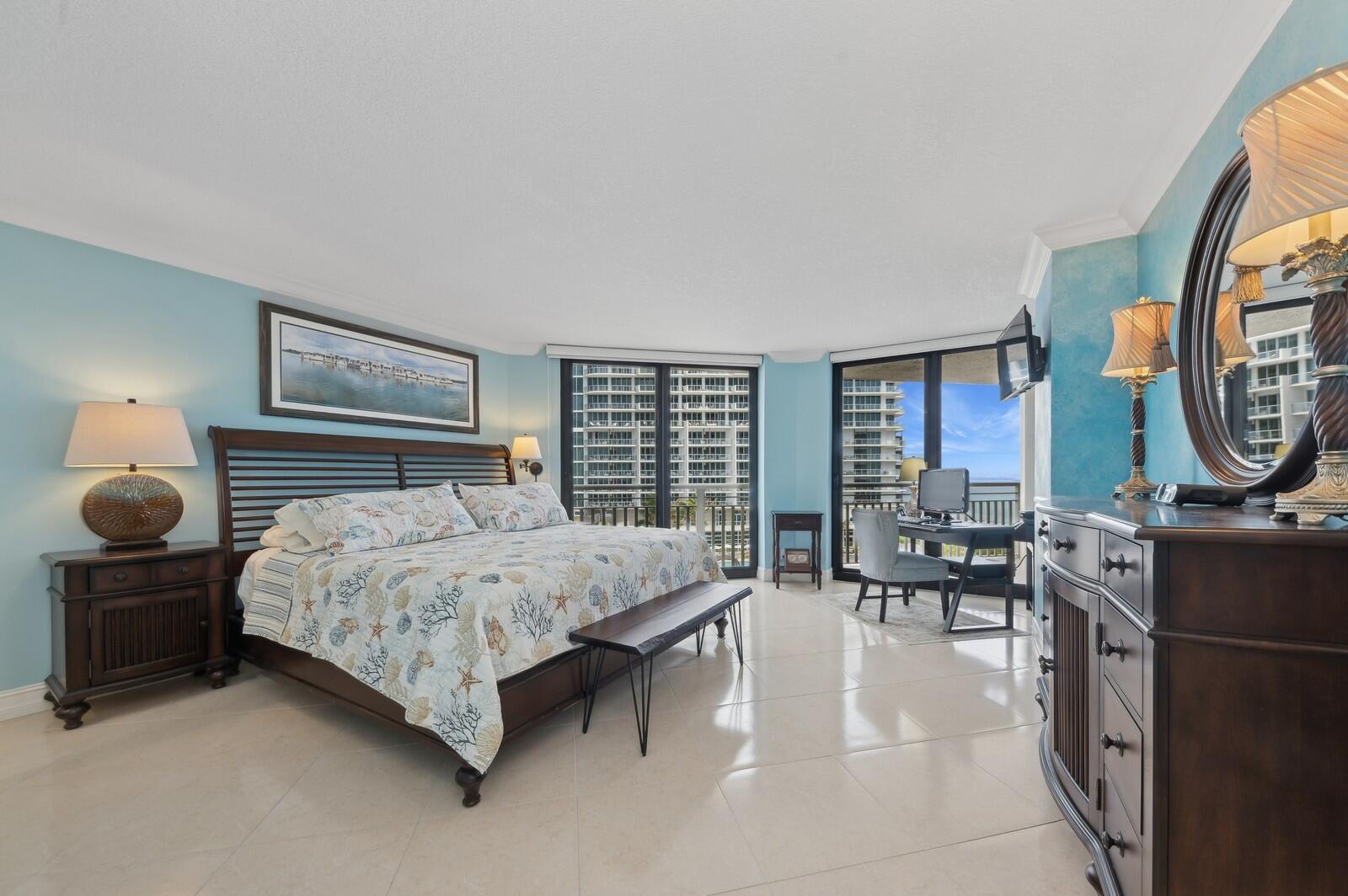 3000 North Ocean Drive, Unit 8A Singer Island, FL 33404 - Photo 12 of 57 Spacious Primary Bedroom