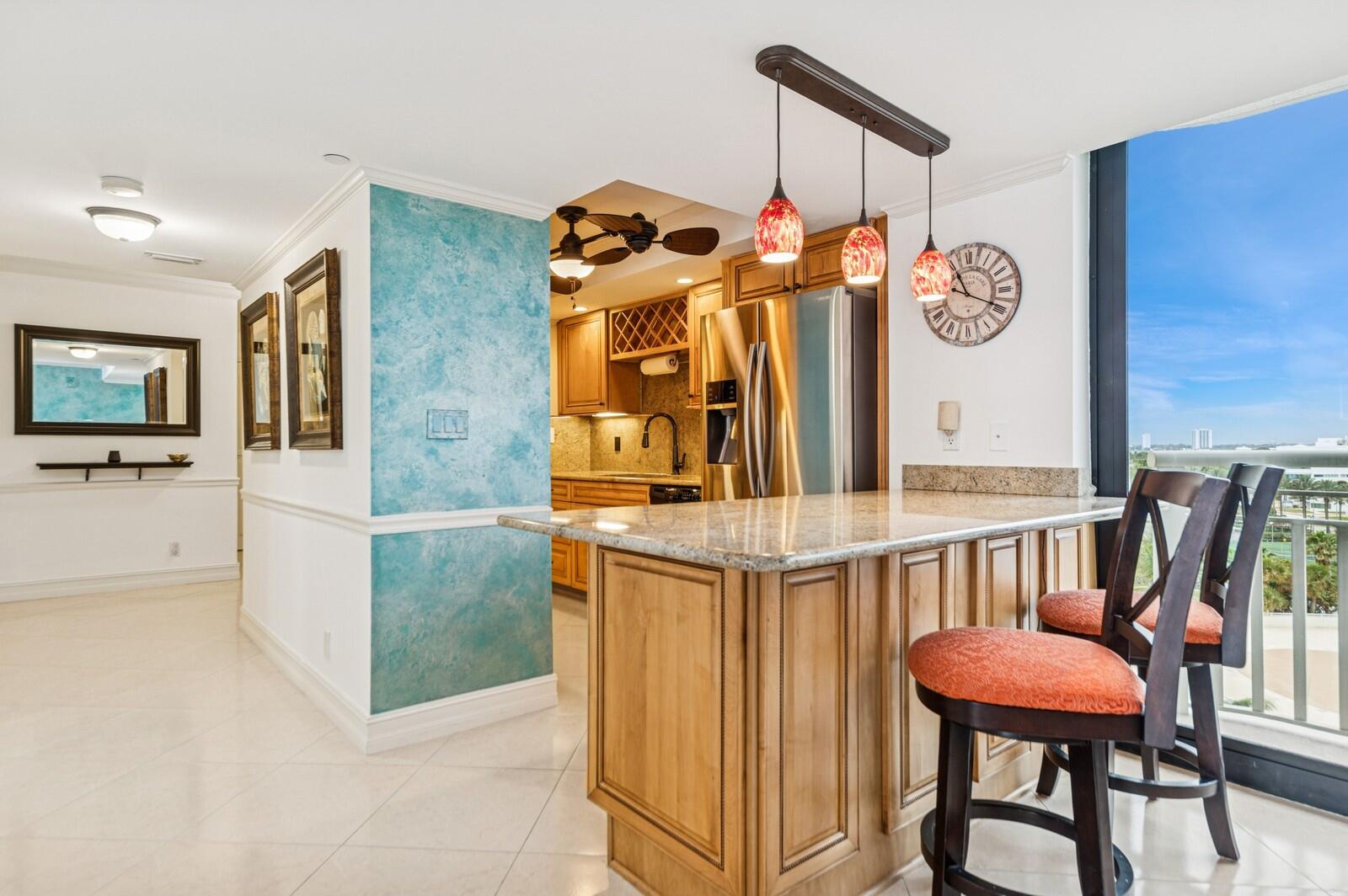 3000 North Ocean Drive, Unit 8A Singer Island, FL 33404 - Photo 6 of 57 Kitchen Bar Top