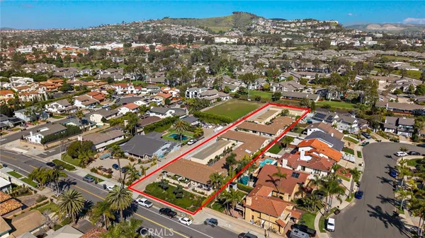 an aerial view of multiple house