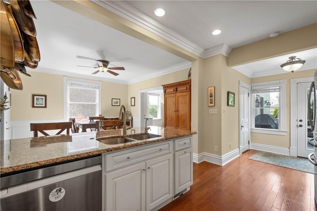 607 Broad Street Sewickley, PA 15143 - Photo 13 of 45 a spacious bathroom with a granite countertop sink a mirror and shower