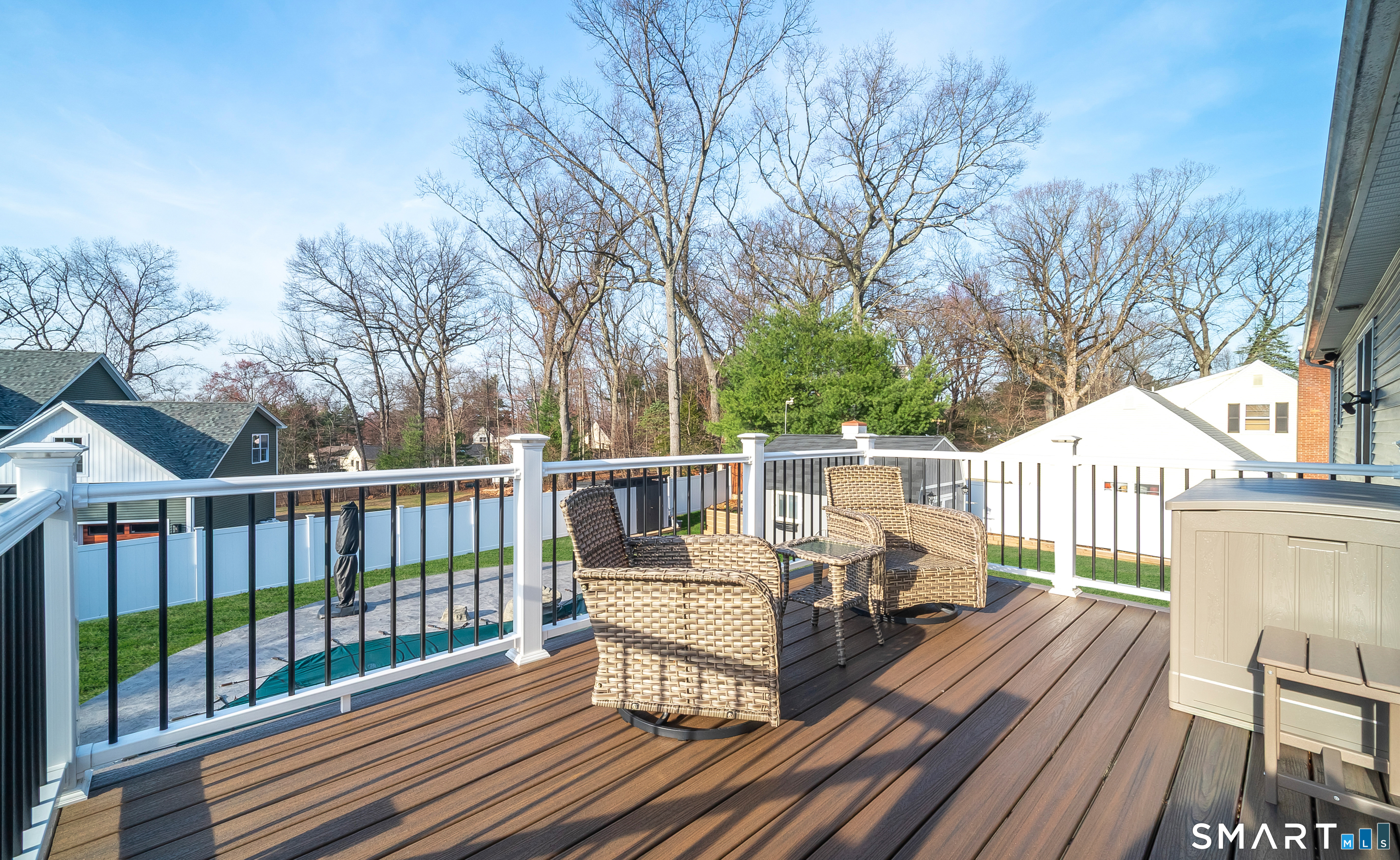 69 Cronin Street Bristol, CT 06010 - Photo 29 of 40 a view of a balcony with wooden floor and fence