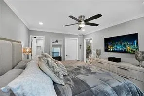 a view of a pathway with a wrought fence