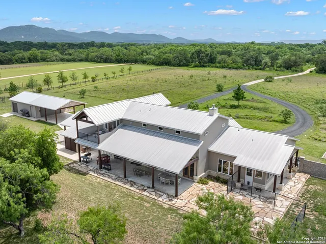 a view of outdoor space and green field