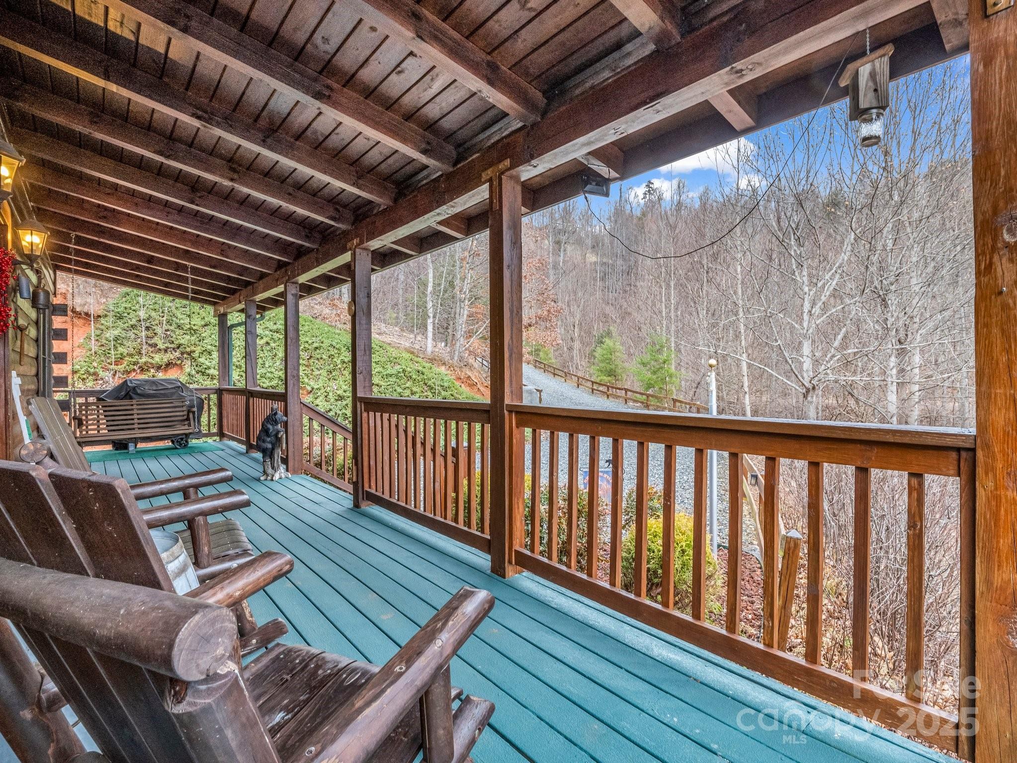 206 Dennis Ridge Bostic, NC 28018 - Photo 33 of 40 a view of balcony with wooden floor