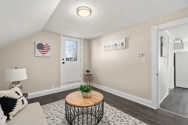 a room with furniture and a table