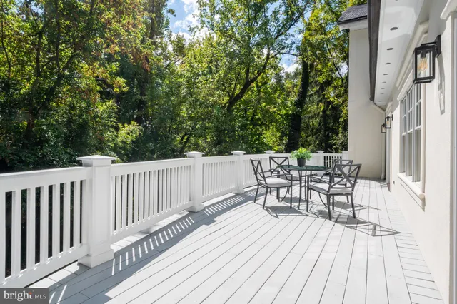 a view of a deck patio and outdoor seating