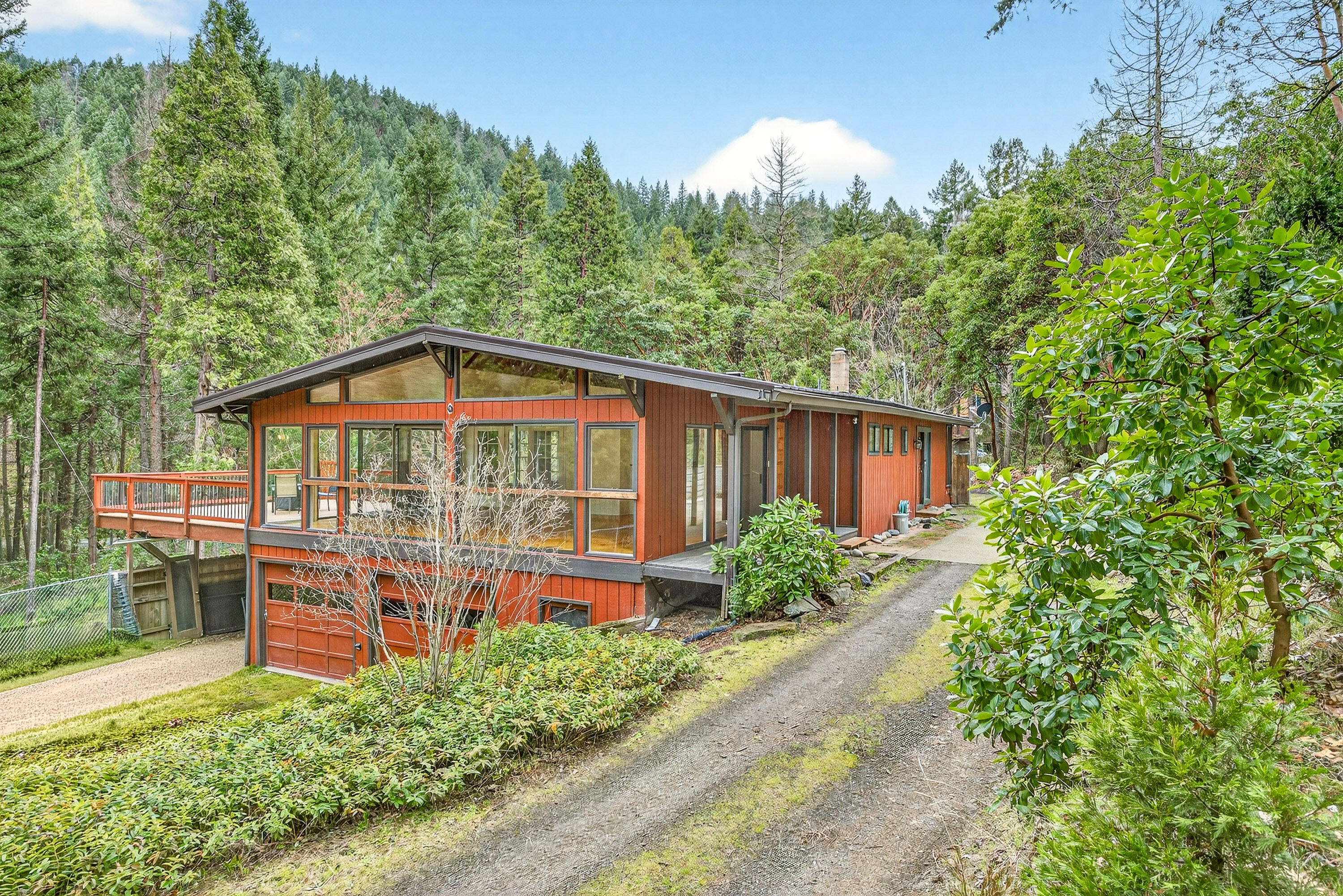 Welcome to your retreat in the woods! Both levels of home are drive-up accessible.