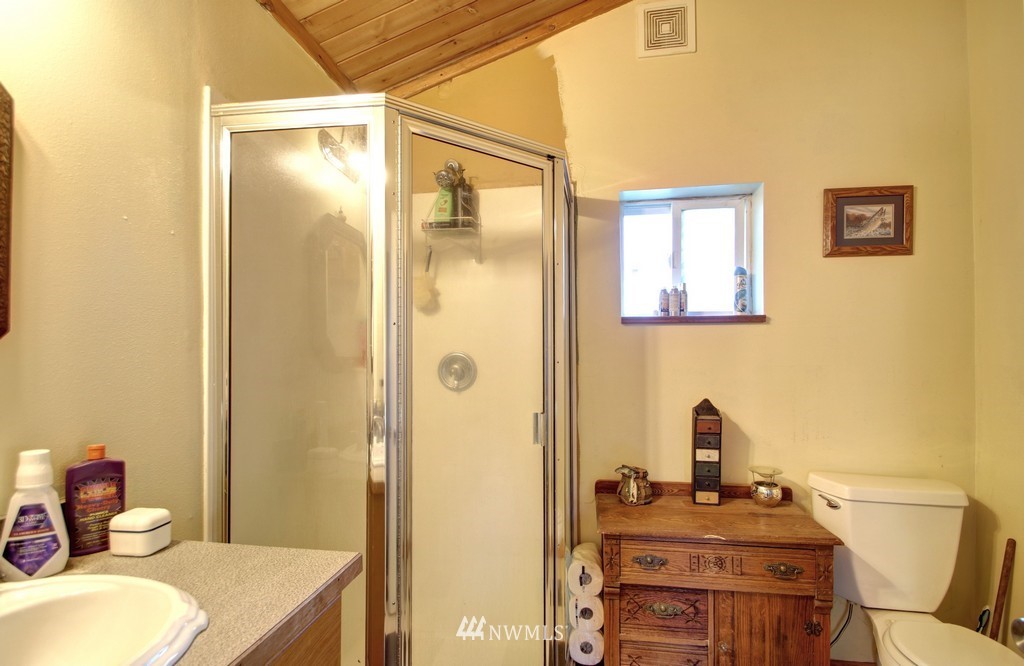 4567 Mosquito Lake Road Deming, WA 98244 - Photo 24 of 25 a bathroom with a sink toilet and shower