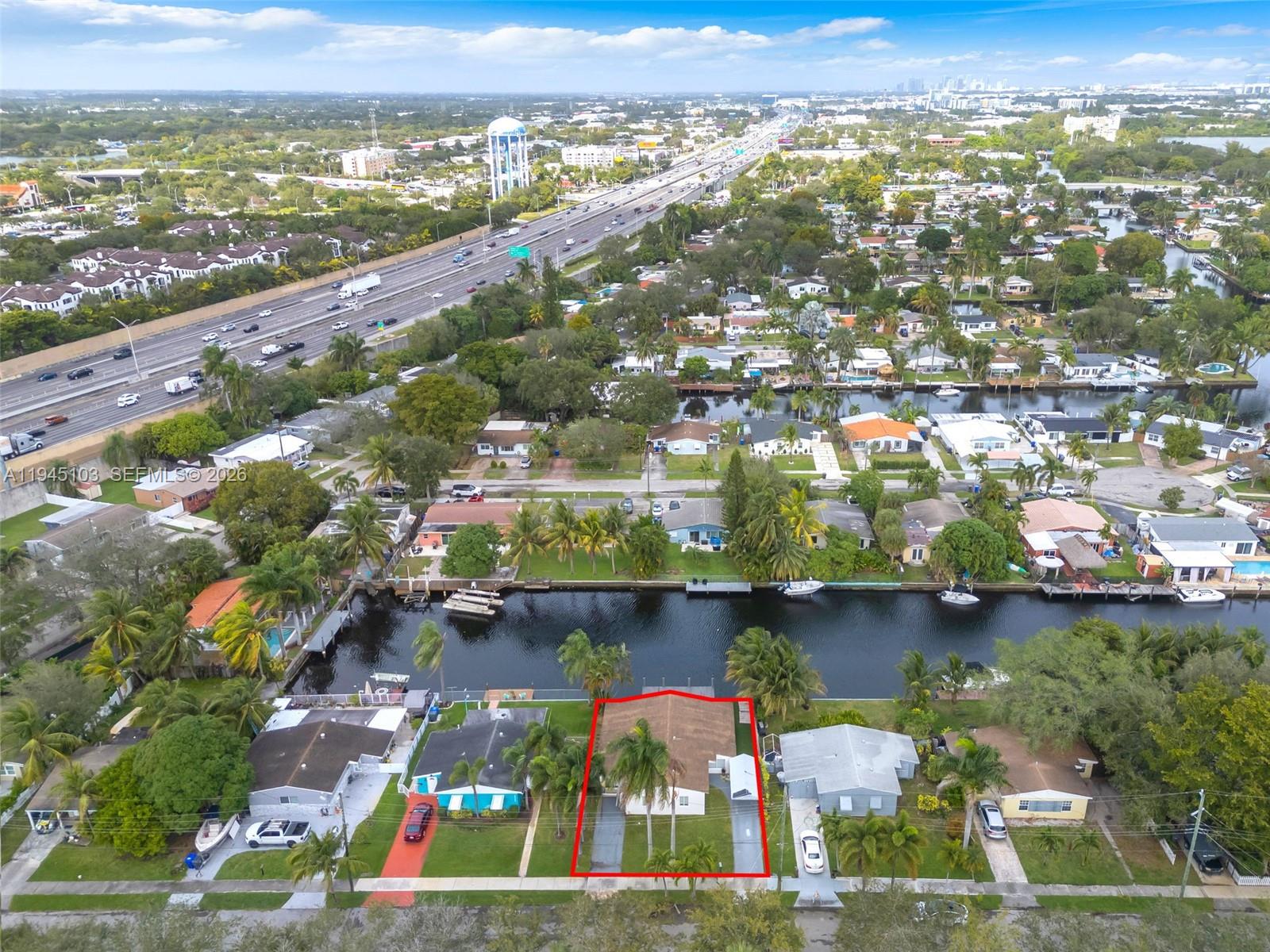 2721 Harding Street Hollywood, FL 33020 - Photo 35 of 38 an aerial view of residential building and lake