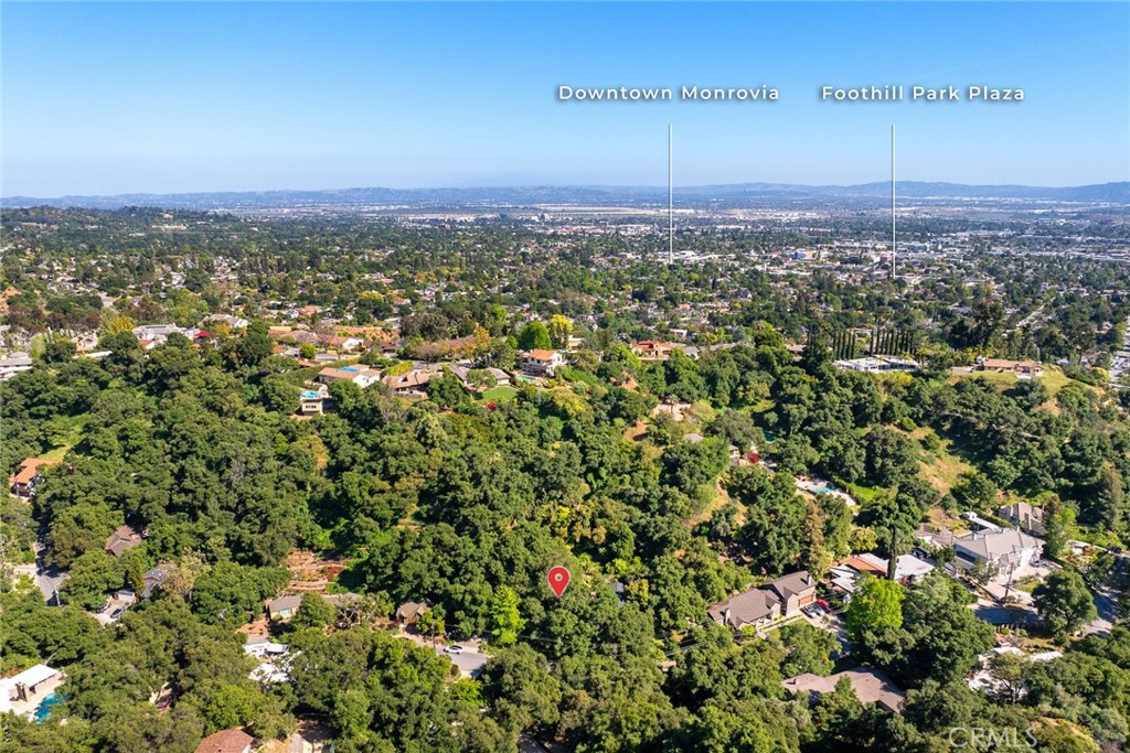 8 Hidden Valley Road Monrovia, CA 91016 - Photo 37 of 45 an aerial view of residential houses with outdoor space and trees