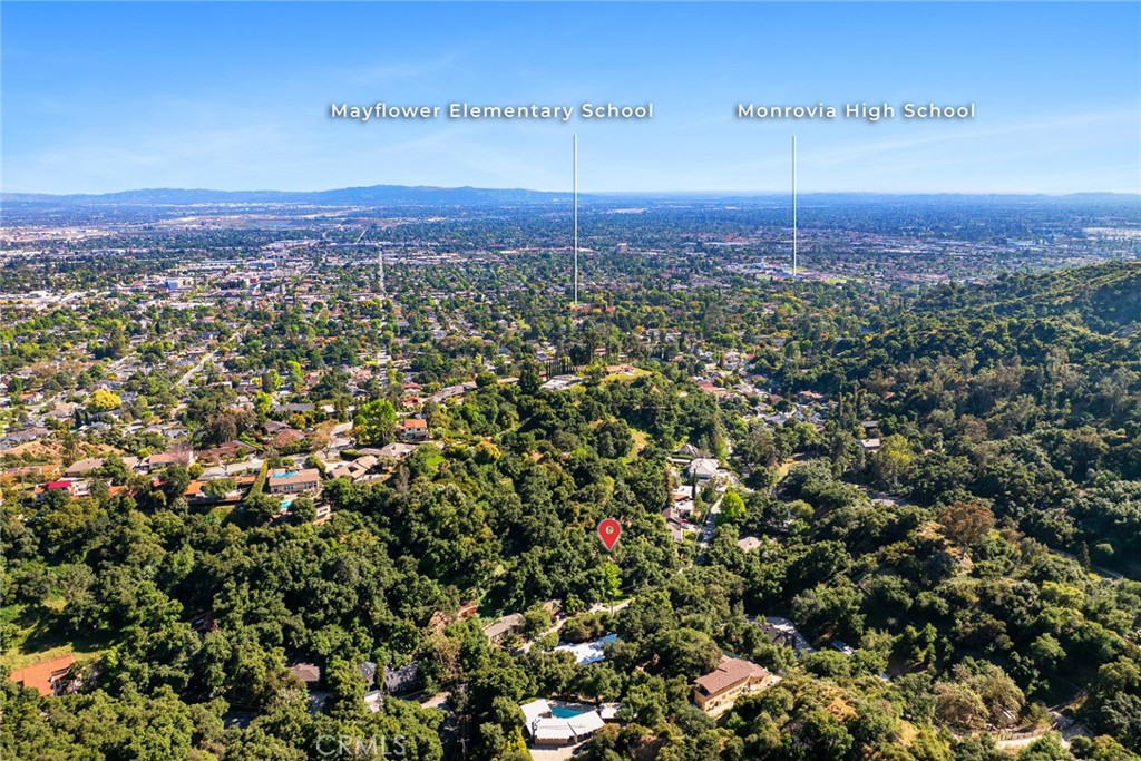 8 Hidden Valley Road Monrovia, CA 91016 - Photo 38 of 45 an aerial view of residential houses with city view