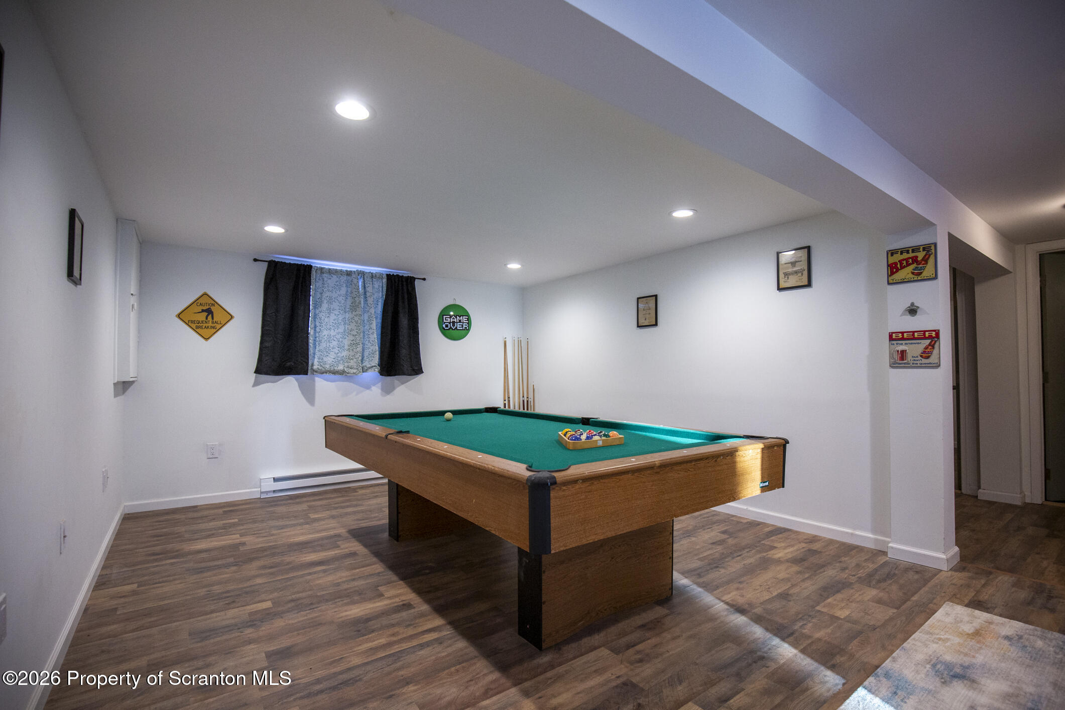 544 Sullivan Trail Long Pond, PA 18334 - Photo 33 of 68 a room with pool table and wooden floor