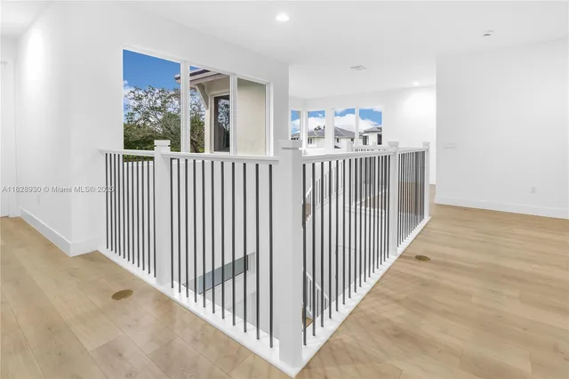 a view of balcony and yard