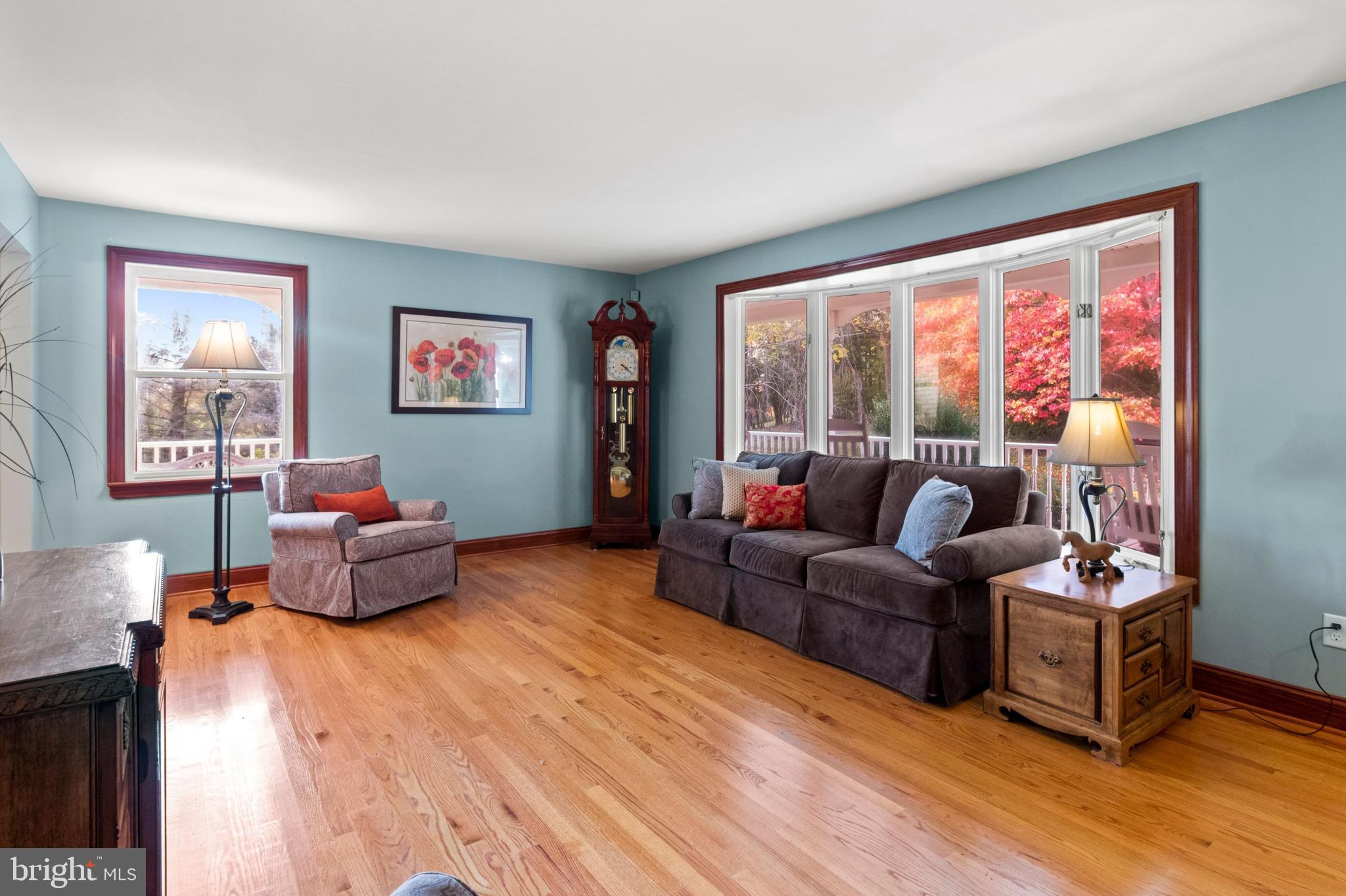 393 Township Line Road Chalfont, PA 18914 - Photo 13 of 56 Sundrenched living room with wood floors