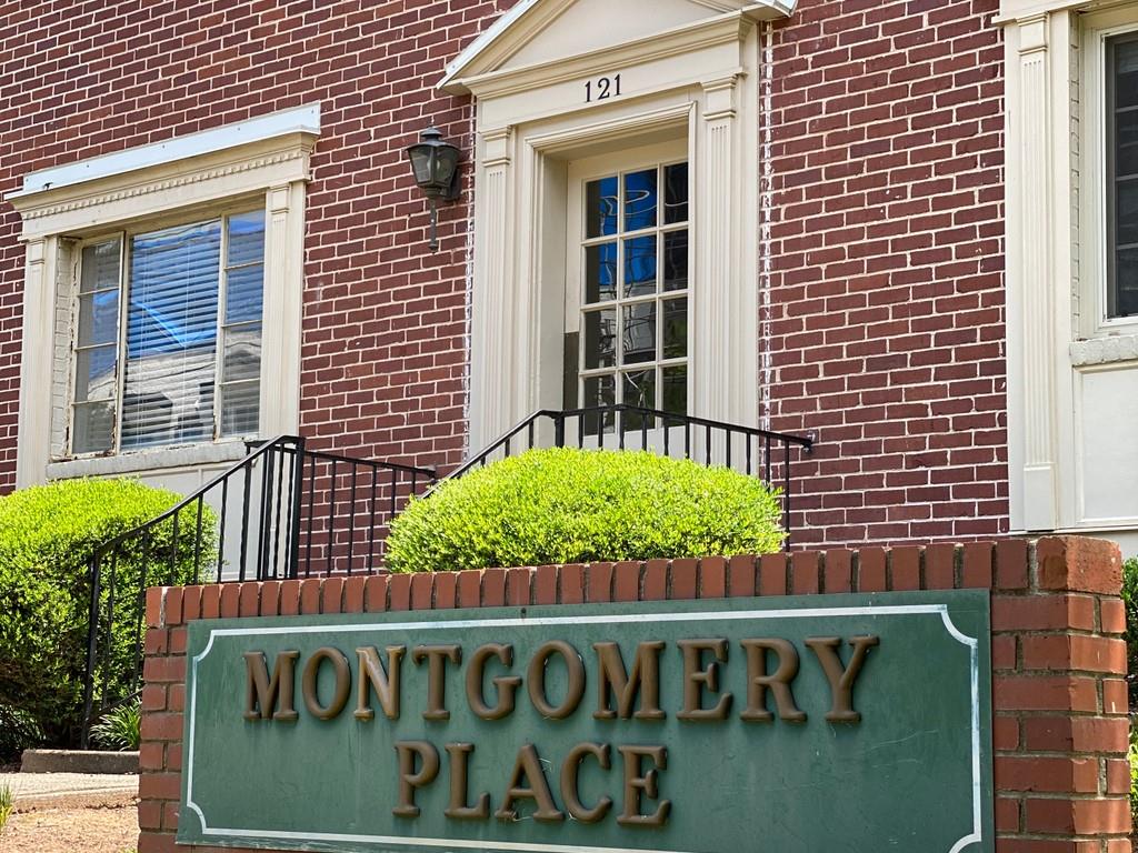 a front view of a building