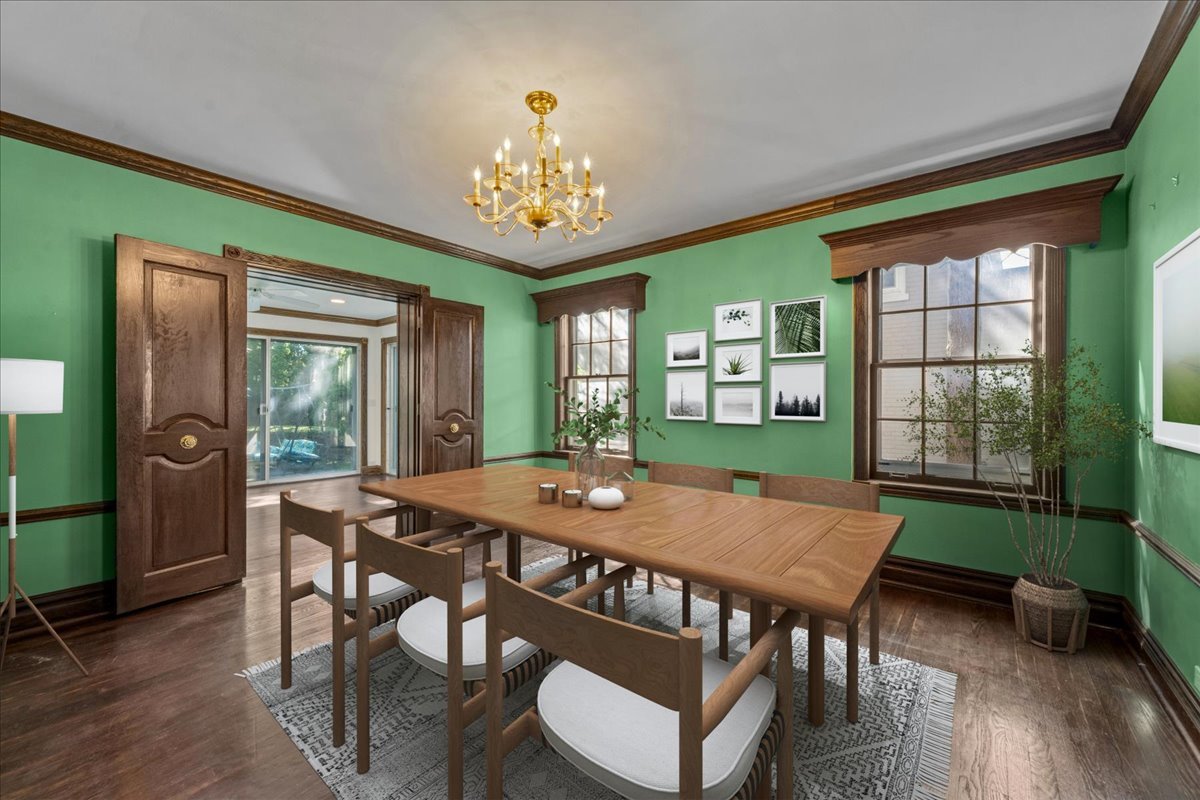 912 Pontiac Road Wilmette, IL 60091 - Photo 8 of 25 a view of a dining room with furniture window and wooden floor