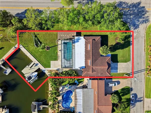an aerial view of multiple house