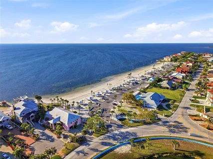 an aerial view of a city