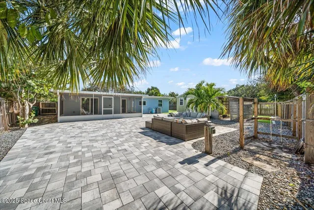 a view of a house with a patio