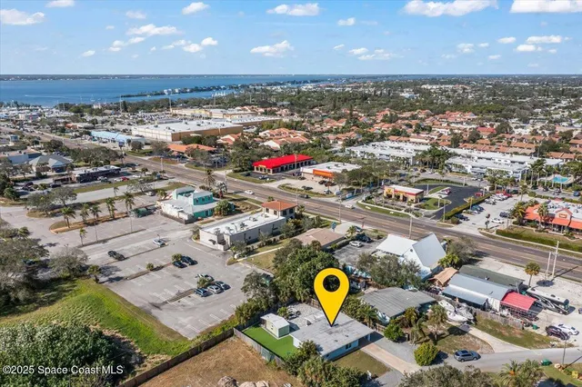 an aerial view of a city