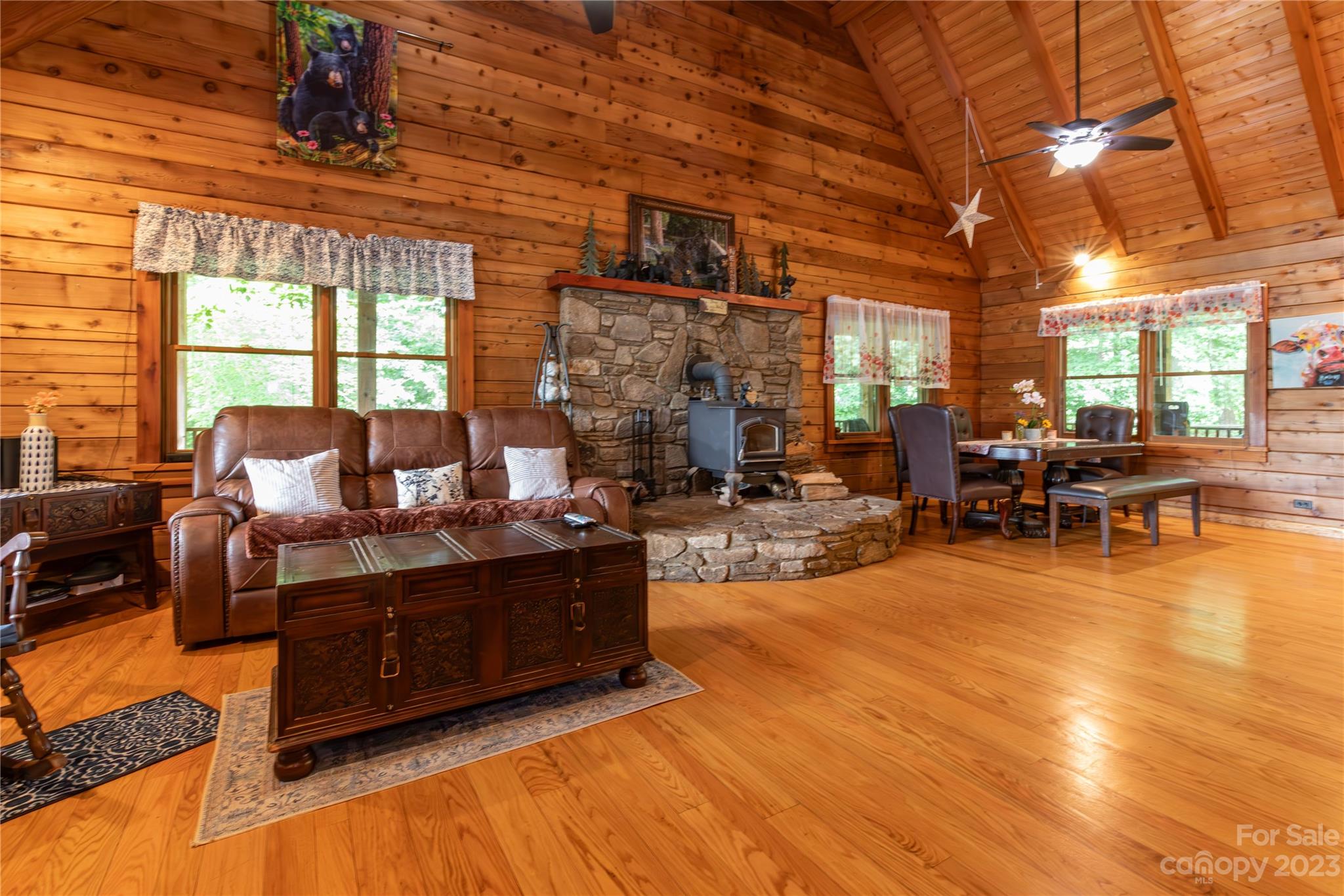 752 Upper Glady Fork Road Candler, NC 28715 - Photo 17 of 38 a living room with furniture and a large window