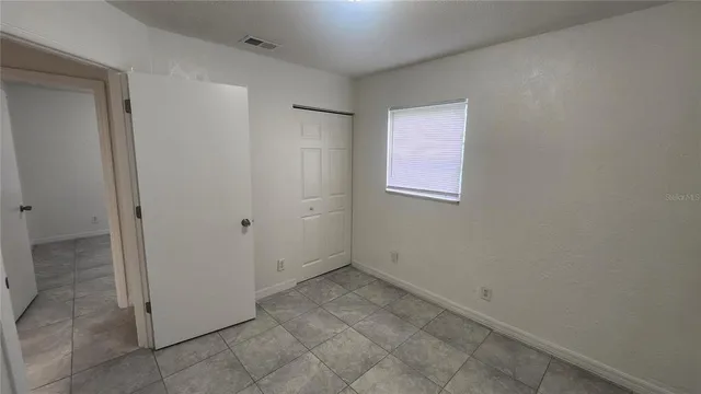 an empty room with a window