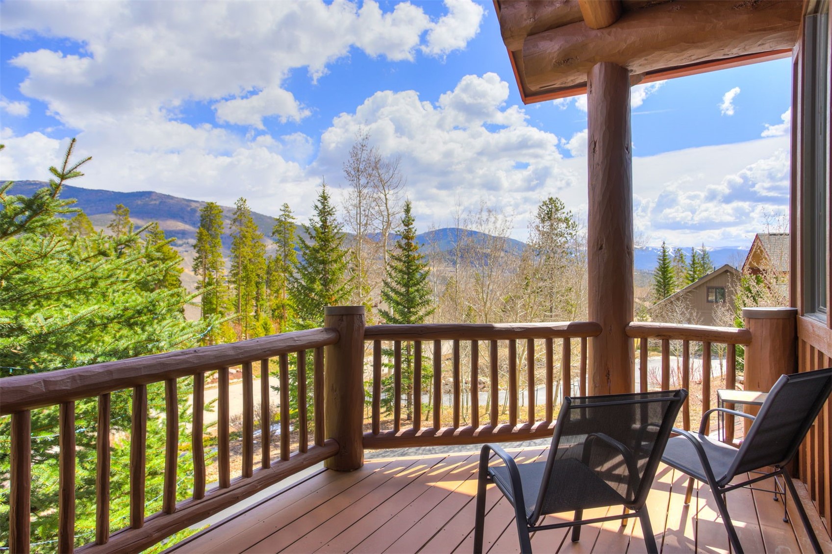 727 Willowbrook Road Silverthorne, CO 80498 - Photo 5 of 47 a view of a chairs and table in the balcony