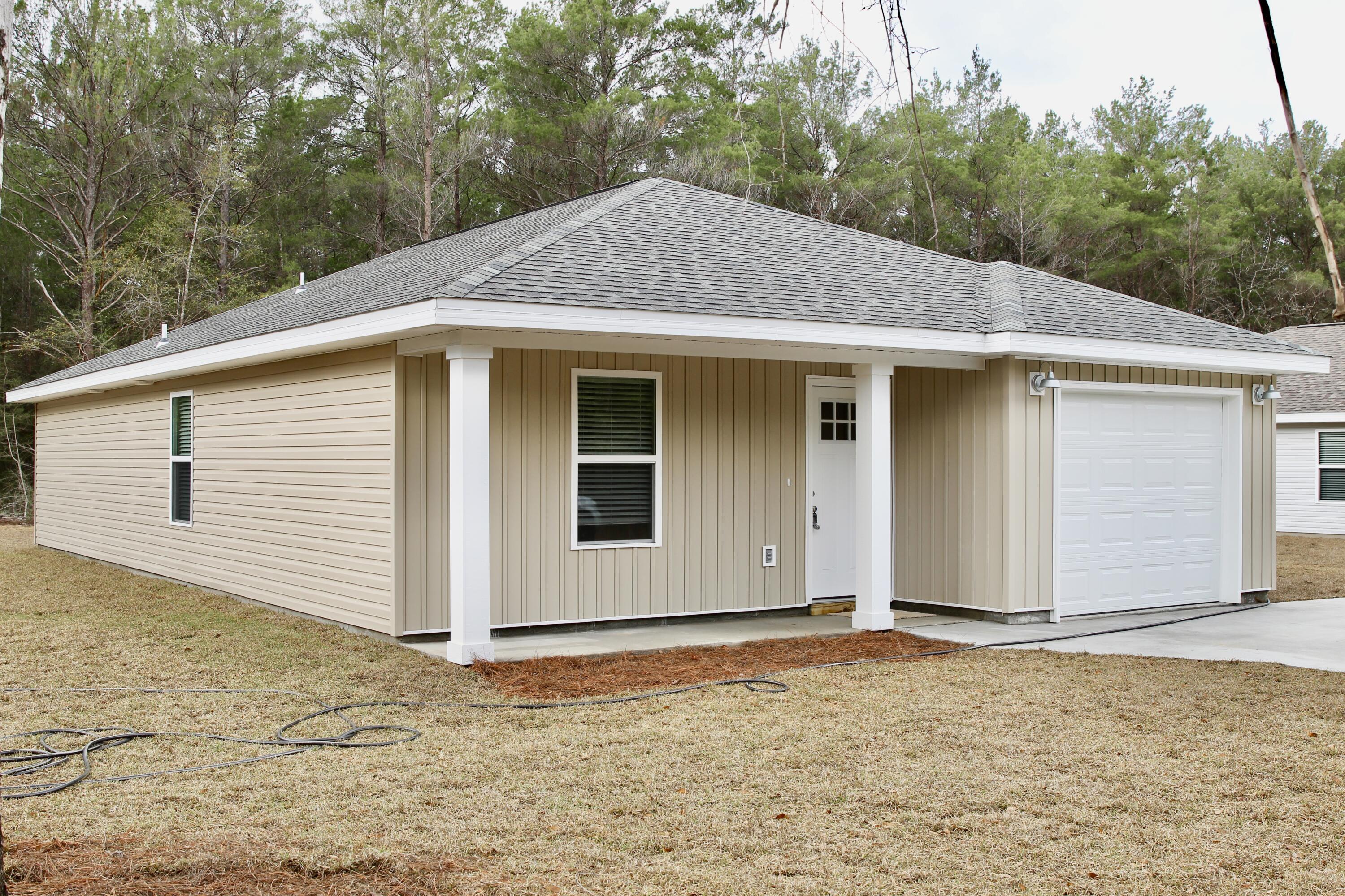 a front view of house