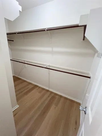 a close view of closet