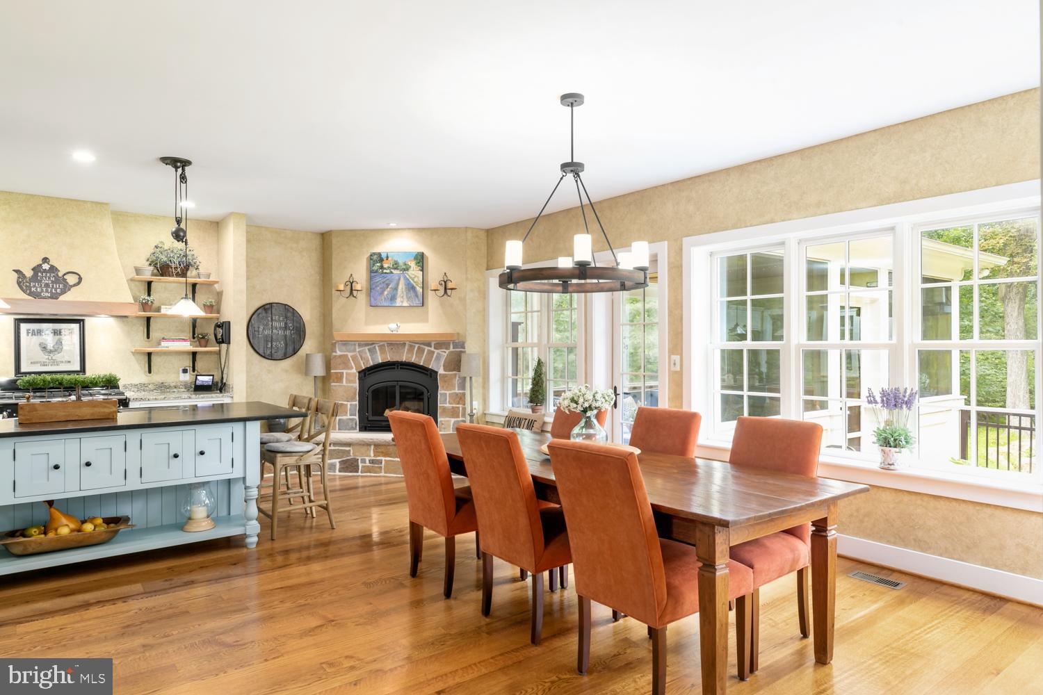 18411 Blue Ridge Mountain Road Bluemont, VA 20135 - Photo 12 of 53 Dining Rm/ Gourmet Kitchen w/Wood Burning FP