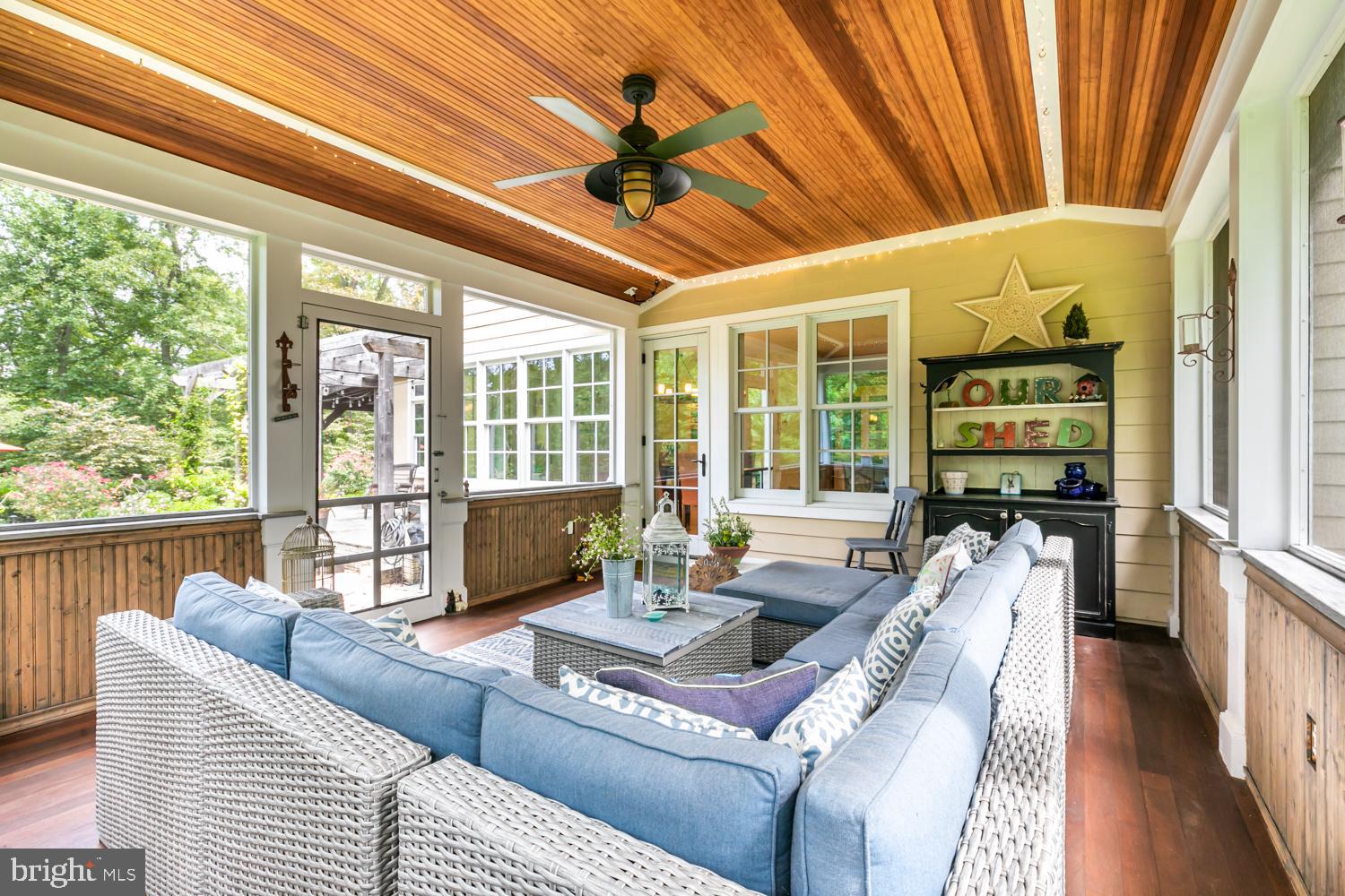 18411 Blue Ridge Mountain Road Bluemont, VA 20135 - Photo 18 of 53 Screened Porch w/hardwd flrs & access to courtyard