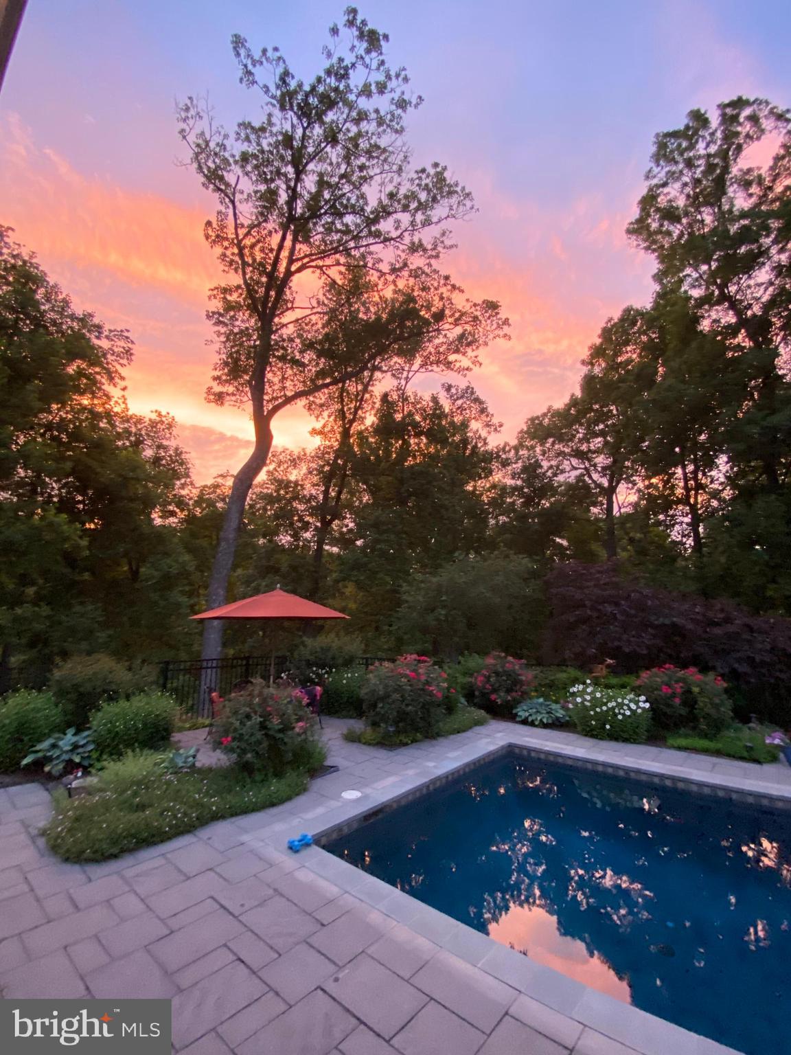 18411 Blue Ridge Mountain Road Bluemont, VA 20135 - Photo 52 of 53 A beautiful sunset evening by the pool