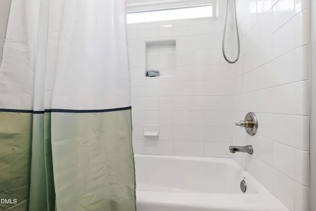 a view of a house with a large window