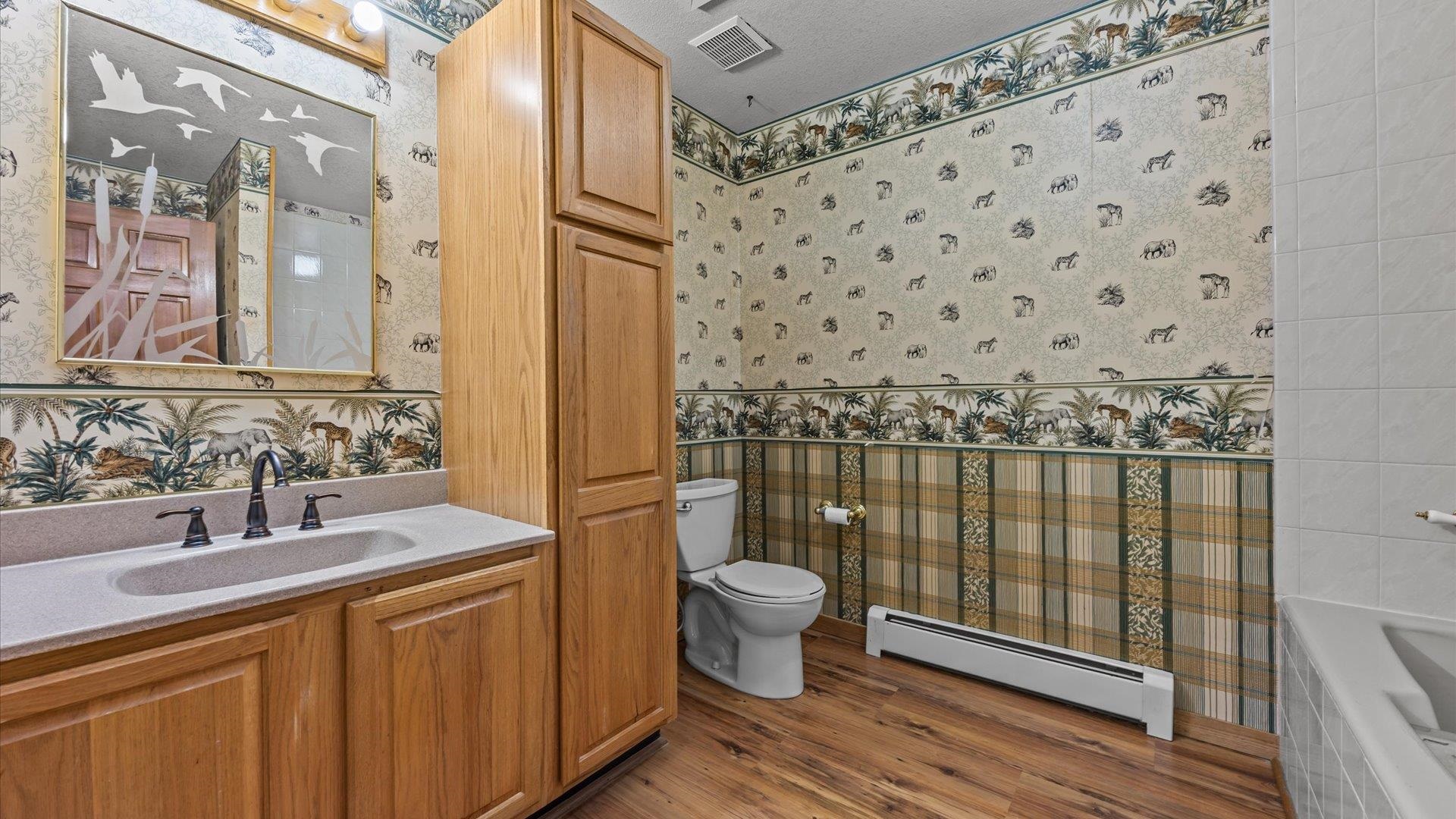 2737 Six Lazy K Road Silt, CO 81652 - Photo 31 of 42 a bathroom with a sink toilet and shower