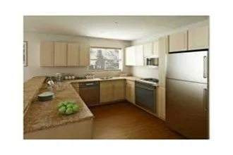 a kitchen with a sink stainless steel appliances and cabinets