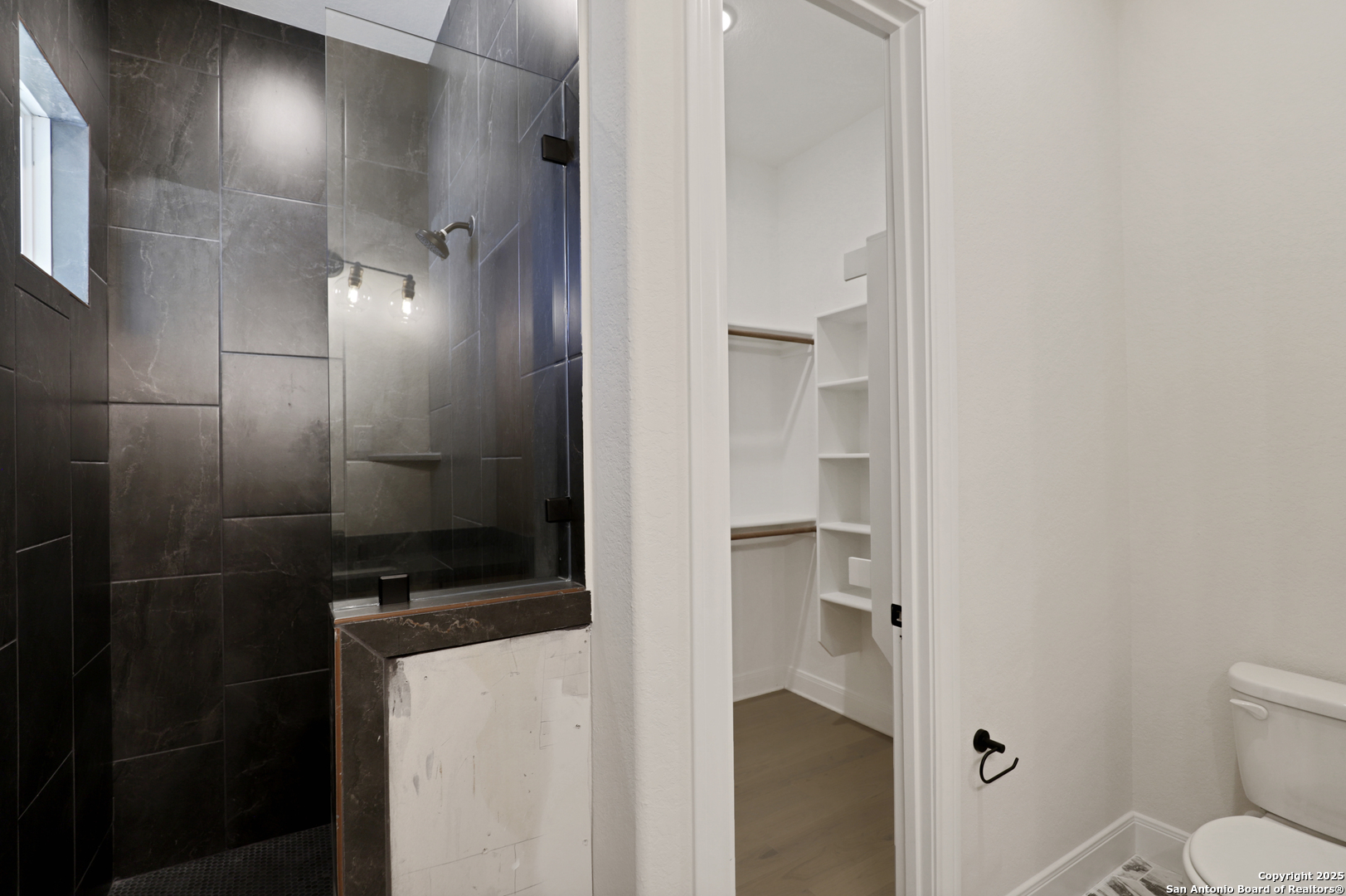 775 Maximino Ridge Bulverde, TX 78163 - Photo 30 of 41 a bathroom with a shower and a toilet