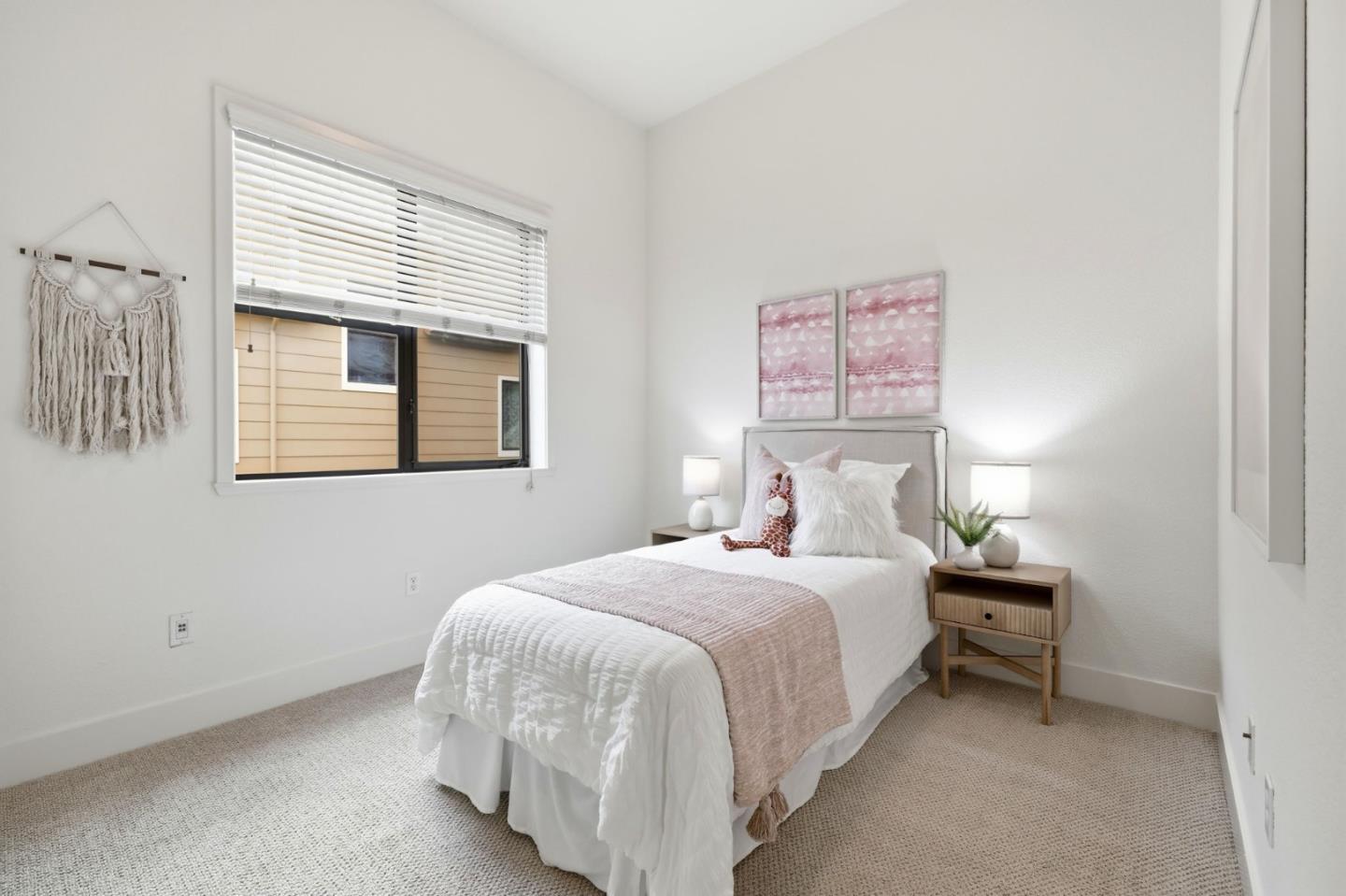 4248 Rickeys Way, Unit H Palo Alto, CA 94306 - Photo 13 of 30 a bedroom with a bed and a lamp