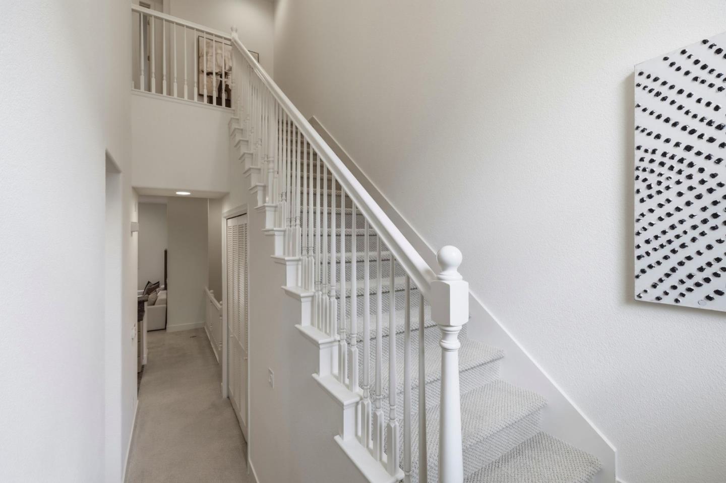 4248 Rickeys Way, Unit H Palo Alto, CA 94306 - Photo 14 of 30 a view of staircase with railing and white walls