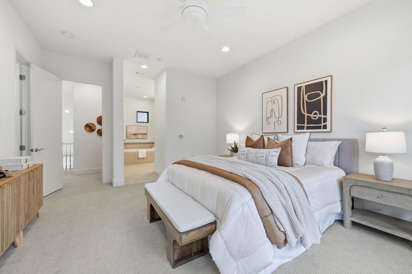 4248 Rickeys Way, Unit H Palo Alto, CA 94306 - Photo 16 of 30 a spacious bedroom with a bed and closet