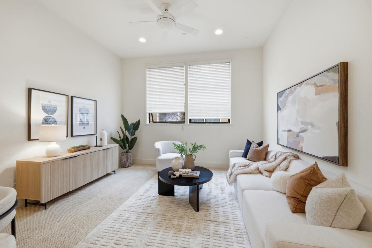 4248 Rickeys Way, Unit H Palo Alto, CA 94306 - Photo 3 of 30 a living room with furniture and a large window