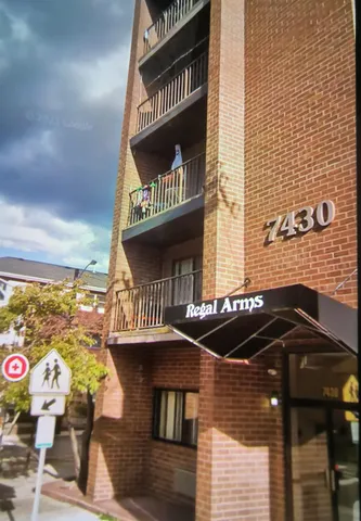 a front view of a building