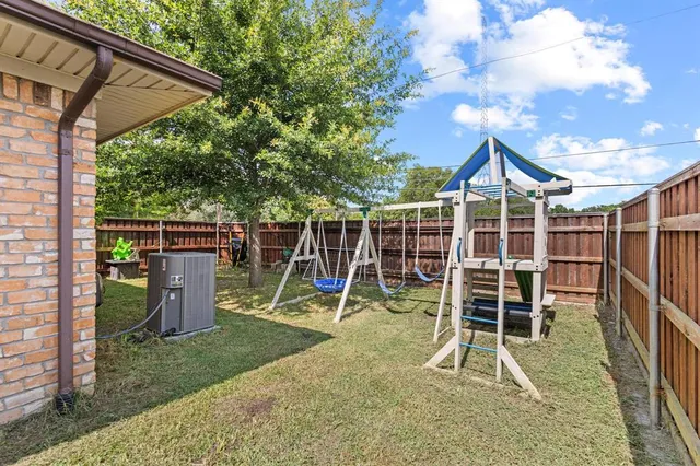 a view of outdoor space with seating