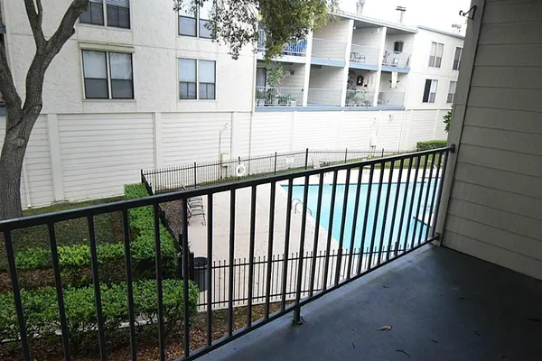 a view of a city from a balcony