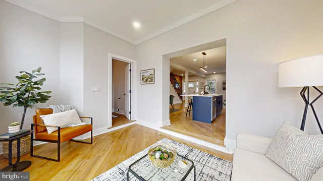 a living room with furniture and a couch