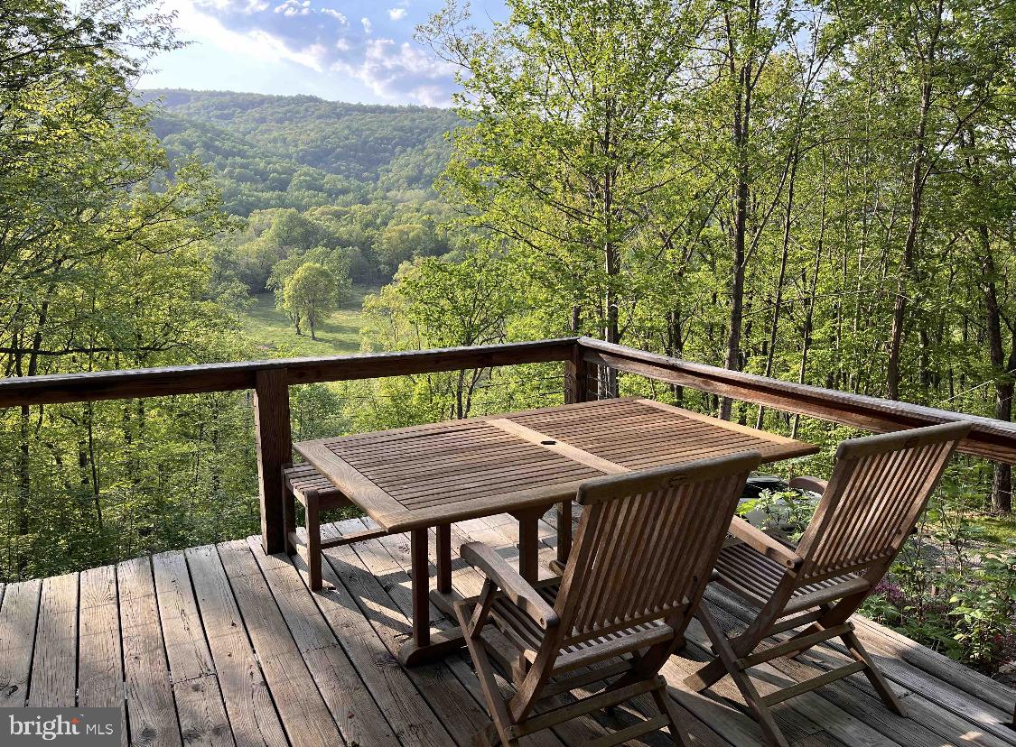 259 Riley Hollow Road Huntly, VA 22640 - Photo 2 of 33 a view of a balcony with wooden floor and outdoor seating