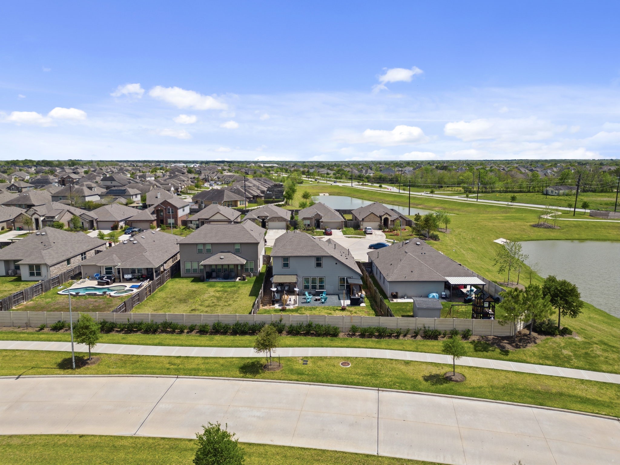5142 Dunstable Manor Lane Rosharon, TX 77583 - Photo 2 of 30 No back neighbors, offering added privacy and a more open rear view.