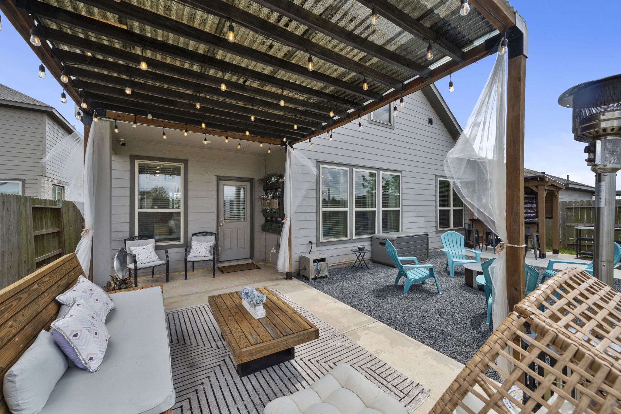 5142 Dunstable Manor Lane Rosharon, TX 77583 - Photo 28 of 30 Covered patio ideal for relaxing or entertaining, with close proximity to the neighborhood pond.