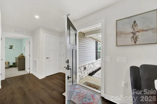 a view of a hallway with interior of the house